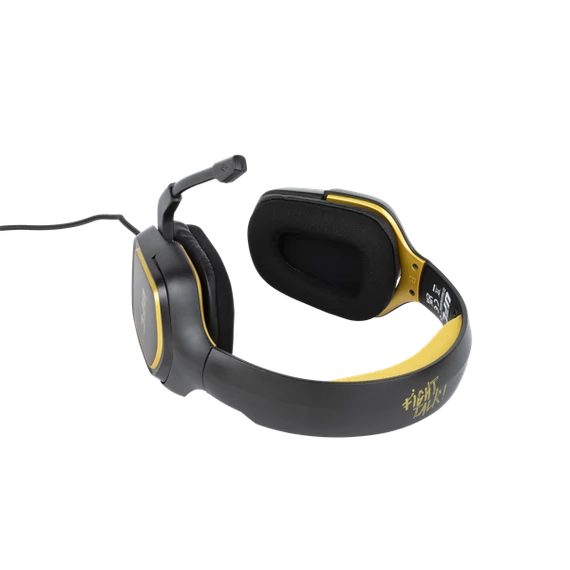 KONIX - UFC 2.0 Fejhallgató Vezetékes Gaming Stereo Mikrofon, Fekete-Sárga