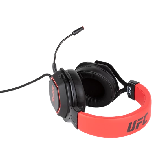 KONIX - UFC 7.1 Fejhallgató Vezetékes Gaming Stereo Mikrofon, Fekete-Piros
