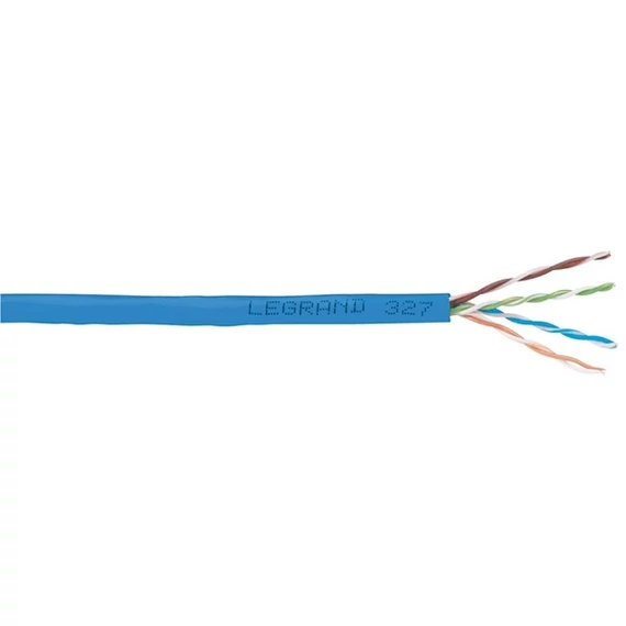 LEGRAND fali kábel réz Cat6 árnyékolatlan (U/UTP)4 érpár (AWG23) LSZH (LSOH) kék d:6.1mm 305mkartondoboz LCS2