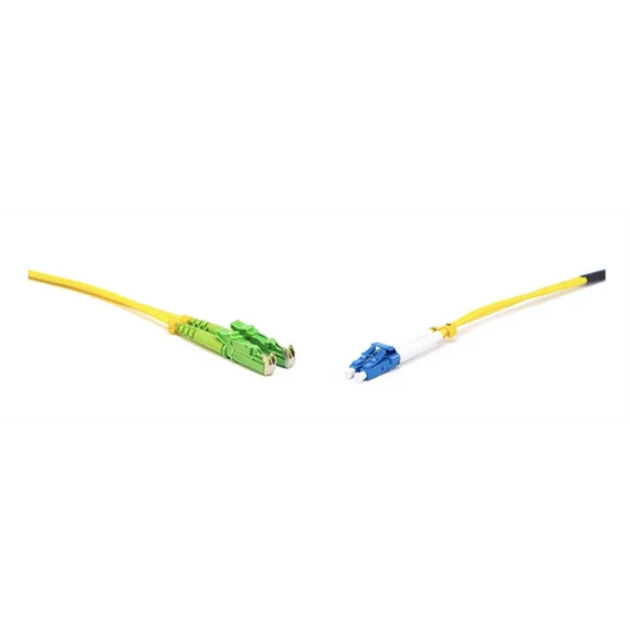 LINKEASY Duplex patch kábel  2 x E2000/APC + 2 x LC/UPC csatlakozóval, 3mm duplex core 9/125 LSZH, 1 m