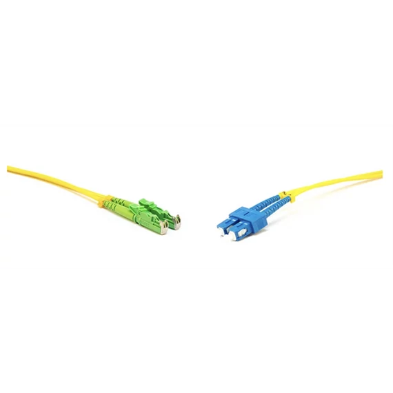 LINKEASY Duplex patch kábel  2 x E2000/APC + 2 x SC/UPC csatlakozóval, 3mm duplex core 9/125 LSZH, 15 m