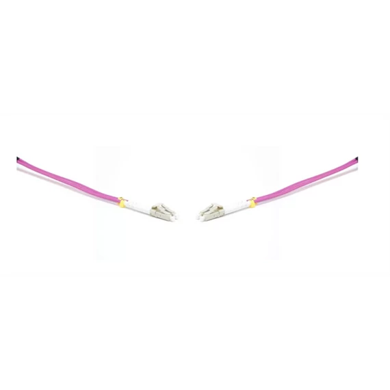 LINKEASY Duplex patch kábel  4 x LC/UPC csatlakozóval, 3mm duplex core 50/125 OM4 LSZH, 0,5 m