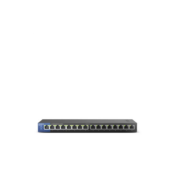 LINKSYS Switch LGS116P, 16x1000Mbps POE+ (16-Port Business Desktop Gigabit PoE+ Switch)