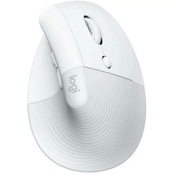 LOGITECH Egér - LIFT Vertical Ergonomic Bluetooth Optikai for MAC, Piszkosfehér