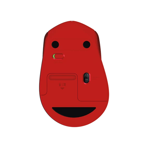 LOGITECH Egér - M330 Silent Plus Vezeték Nélküli Optikai, Piros