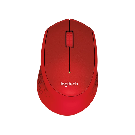 LOGITECH Egér - M330 Silent Plus Vezeték Nélküli Optikai, Piros