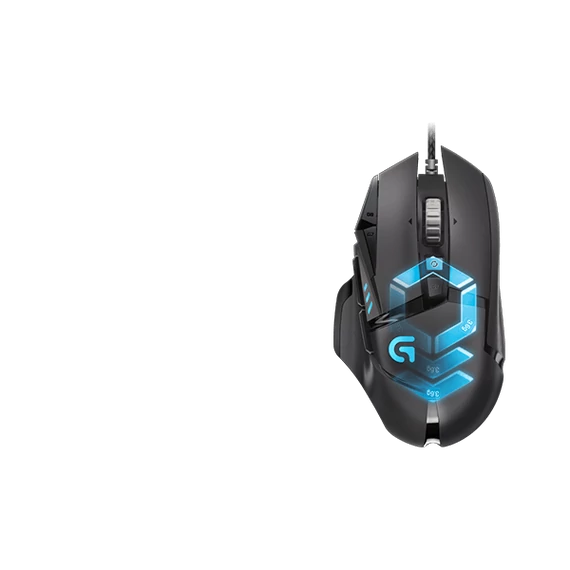 LOGITECH Egér - G502 Lightsync RGB Vezetékes Gaming, Fekete