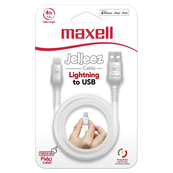 MAXELL adatkábel, Jelleez, LIGHTNING, fehér