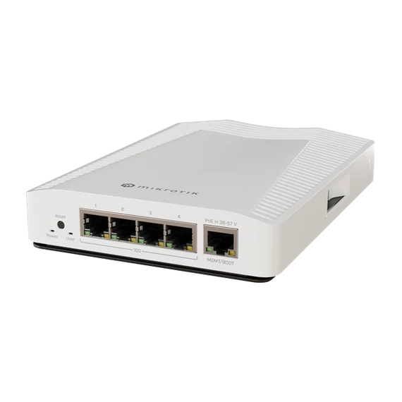 MIKROTIK Cloud Router Switch 1x1000Mbps + 4x10Gbit SFP+, Menedzselhető, Asztali - CRS304-4XG-IN