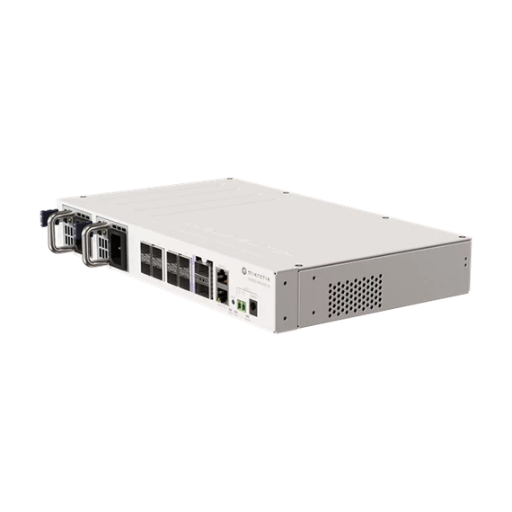MIKROTIK Cloud Router Switch 1x100Mbps + 8x25Gbit SFP28 + 2x100Gbit QSFP28, Fémházas, Rackes - CRS510-8XS-2XQ-IN