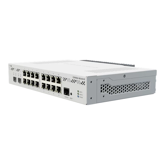 MIKROTIK Vezetékes Cloud Core Router 16x1000Mbps + 2x10Gbit SFP+, Fémházas, Rackes - CCR2004-16G-2S+PC