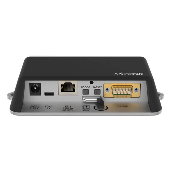 MIKROTIK Wireless Router 2,4GHz, 1x100Mbps, 2xMiniSIM, LTE modem, GPS, kültéri - RB912R-2ND-LTM&EC200A-EU