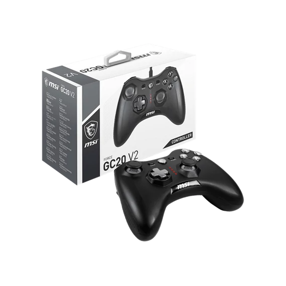 MSI ACCY Force GC20 V2 Wired Game Controller, Black