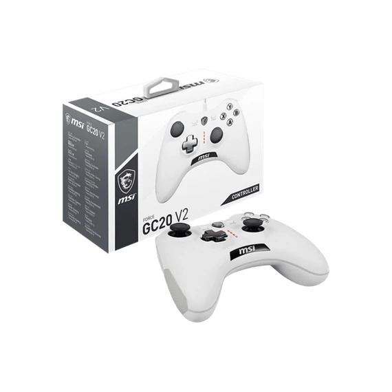 MSI ACCY Force GC20 V2 Wired Game Controller, White