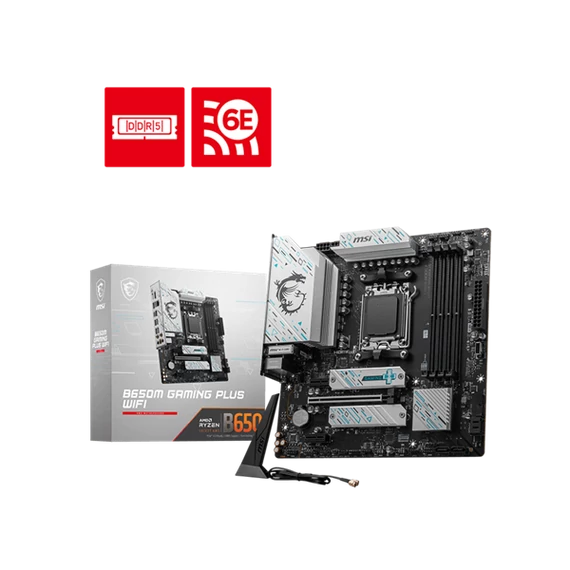 MSI Alaplap AM5 B650M GAMING PLUS WIFI AMD B650, mATX