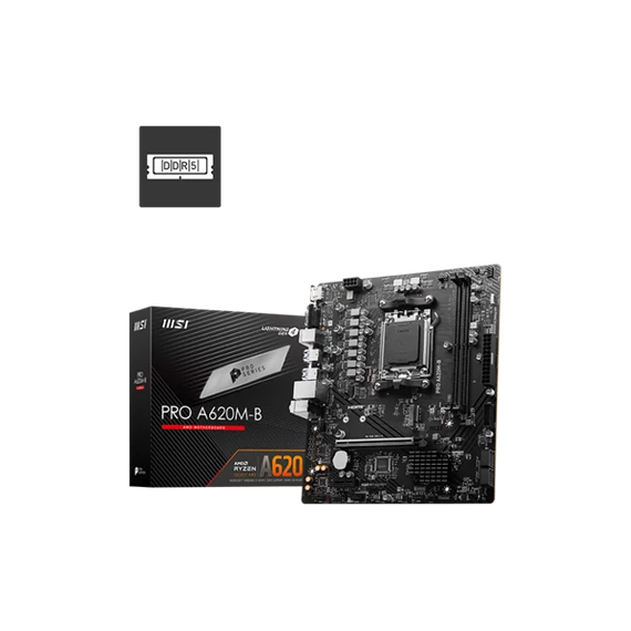 MSI Alaplap AM5 PRO A620M-B AMD A620, mATX