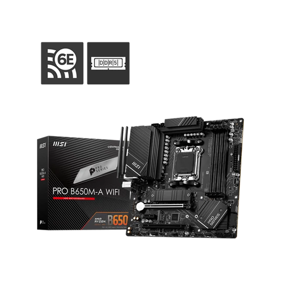 MSI Alaplap AM5 PRO B650M-A WIFI AMD B650, mATX