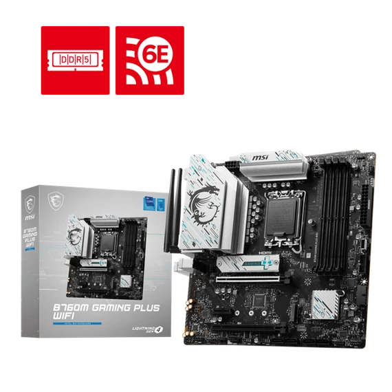 MSI Alaplap S1700 B760M GAMING PLUS WIFI Intel B760, mATX