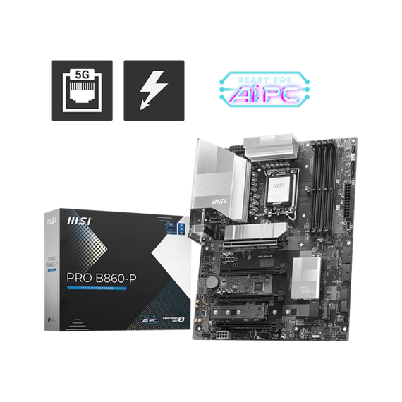 MSI Alaplap S1851 PRO B860-P Intel B860, ATX