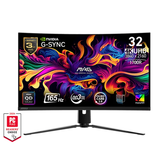 MSI Monitor GAMING MAG 321CUP QD-OLED Ívelt 31,5