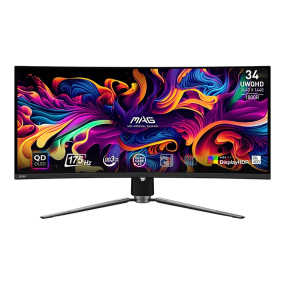 MSI Monitor GAMING MAG 341CQP QD-OLED Ívelt 34