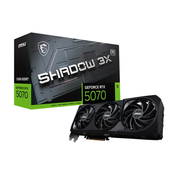 MSI Videokártya PCI-Ex16x nVIDIA RTX 5070 SHADOW 3X 12GB DDR7 OC