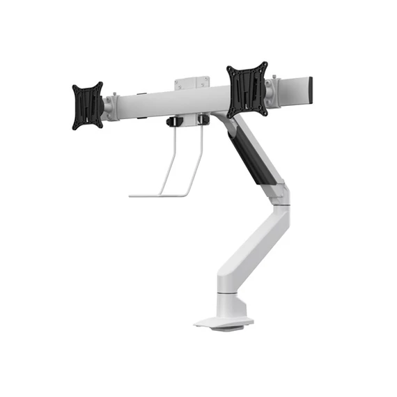 MULTIBRACKETS Gas Lift asztali konzol (2 képernyős rögzítőkar), M VESA Gas Lift Arm Single White w. Duo Crossbar (15-28