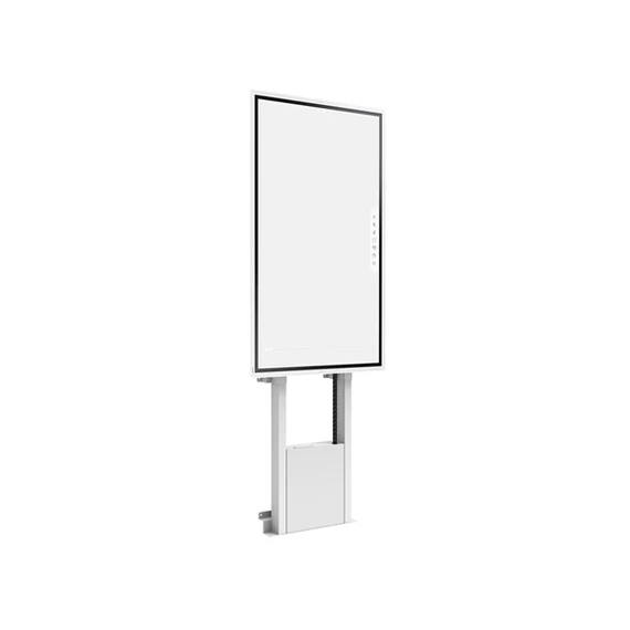 MULTIBRACKETS Motoros padlóállvány, M Motorized Floormount Flip 2 incl cabinet & camerashelf 120kg White (50-95