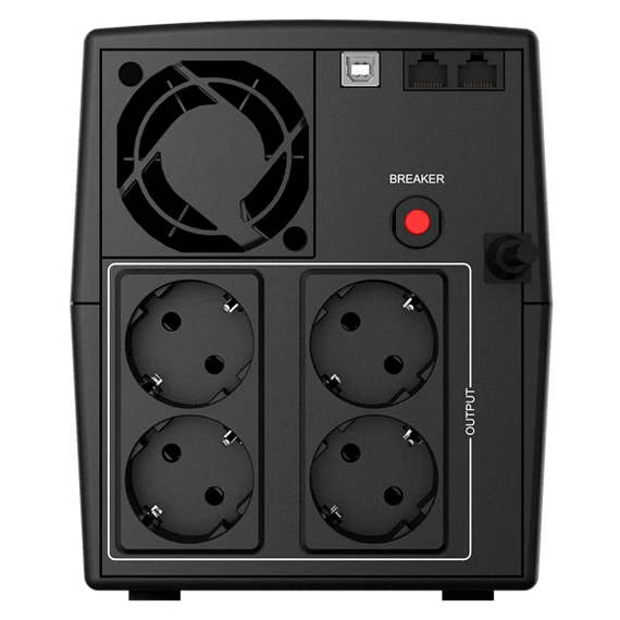 NJOY Szünetmentes 2000VA - Keen 2000 USB (4 Schuko, line-interaktív, fekete)