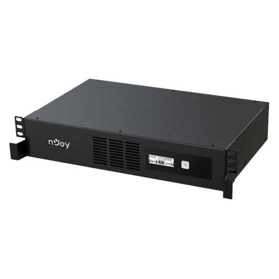 NJOY Szünetmentes Code 1000, 1KVA, 600W, Line-Interactive, rack (2U), LCD display