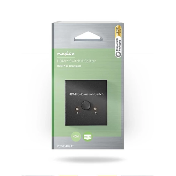 Nedis VSWI3482AT HDMI kapcsoló, 2x HDMI bemenet | 1x HDMI kimenet