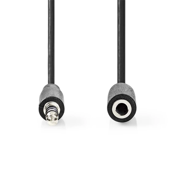 Nedis CAGL22050BK20 3,5mm jack hosszabító hábel, 3,5mm sztereo jack dugó - 3,5mm sztereo jack aljzat, hossz 2m