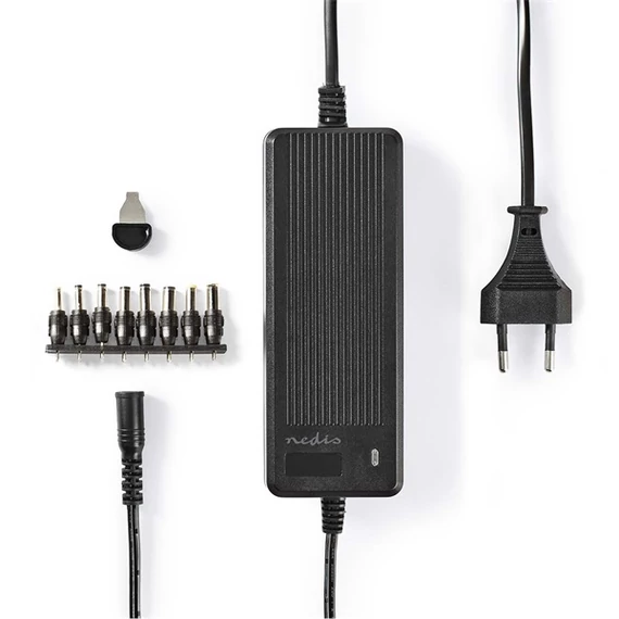 Nedis ACPA116 univerzális AC-DC tápegység, 6V - 16V, 60W, 8 cserélhető táp dugó