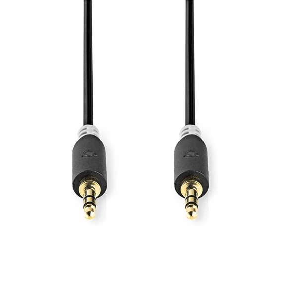 Nedis CABW22000AT10 sztereo audió kábel 3,5mm sztereo jack dugó - dugó,  aranyozott,  1 m