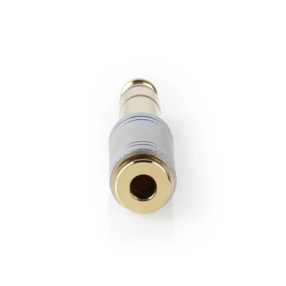 Nedis CAGC23930ME 6,35 mm sztereo jack dugó - 3,5 mm sztereo jack aljzat adapter, aranyozott