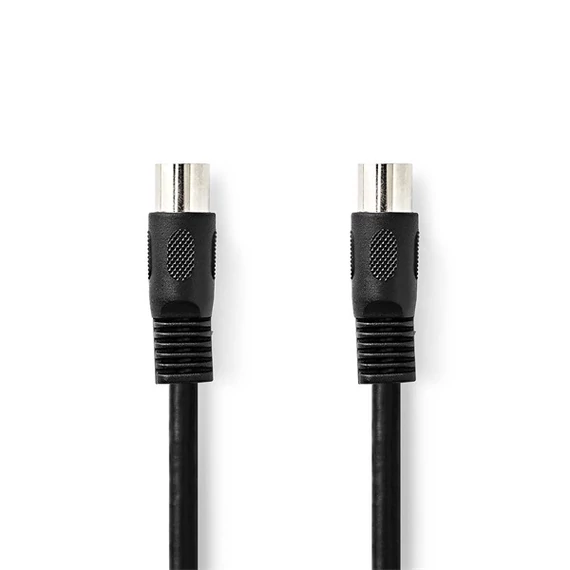 Nedis CAGL20000BK10 DIN audio kábel, DIN 5 tűs dugó, Nikkelezett, 1m