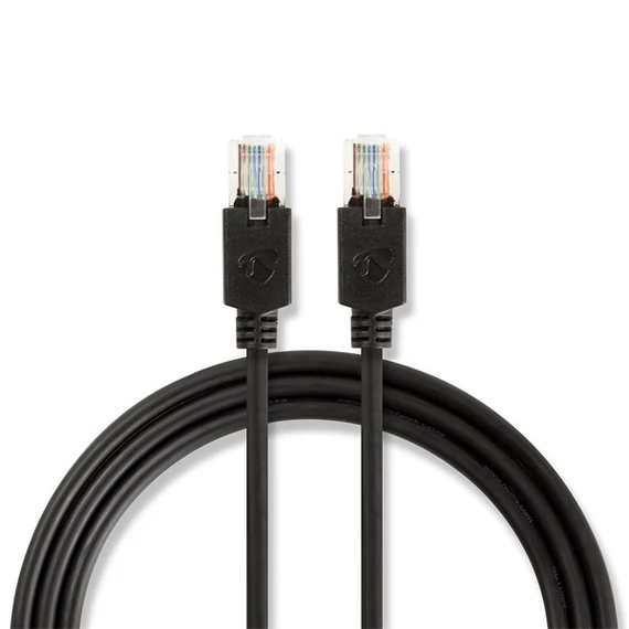 Nedis CCBW85100AT150 UTP Cat5e patch kábel, LSZH, RJ45, 10/100/1000 Mbit/s, hossz 15m, fekete