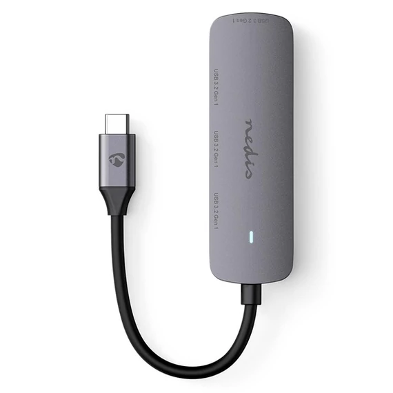Nedis CCGB64220GY01 4 portos USB-C hub, USB-C dugó (USB C) to 4x USB A 3.2 Gen1
