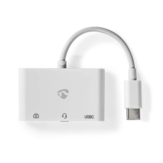 Nedis CCGB64790WT01 USB-C multiport, USB C - USB-A anya / USB- anya / 3,5 mm-es anya