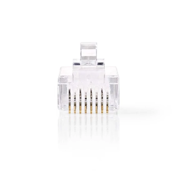 Nedis CCGB89305TP sodrott kábelre, UTP RJ45 CAT6 csatlakozó dugó, szerelhető, aranyozott, 10db/csomag