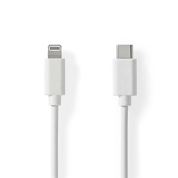 Nedis CCGL39650WT10 USB 2.0, USB-C - Apple Lightning 8-Pin kábel MFI engedélyes Apple chipkészlettel