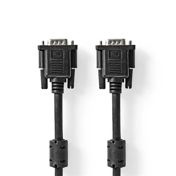 Nedis CCGL59000BK30, VGA kábel, VGA dugó Nikkelezett Maximális felbontás: 1280x768, hossz: 3m