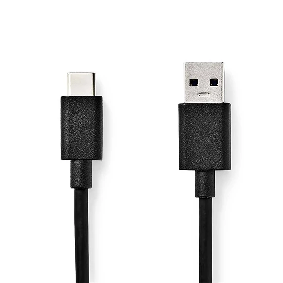 Nedis CCGL61600BK10 USB kábel, USB 3.2 Gen 1, USB-A dugó - USB-C dugó, 15 W | 5 Gbps, 1 m