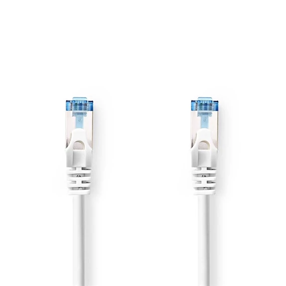 Nedis CCGL85330WT10 S/FTP Cat6 patch kábel, RJ45, 10/100/1000  és 10 000 Mbps thernet sebességet támogat, LSZH, 1m