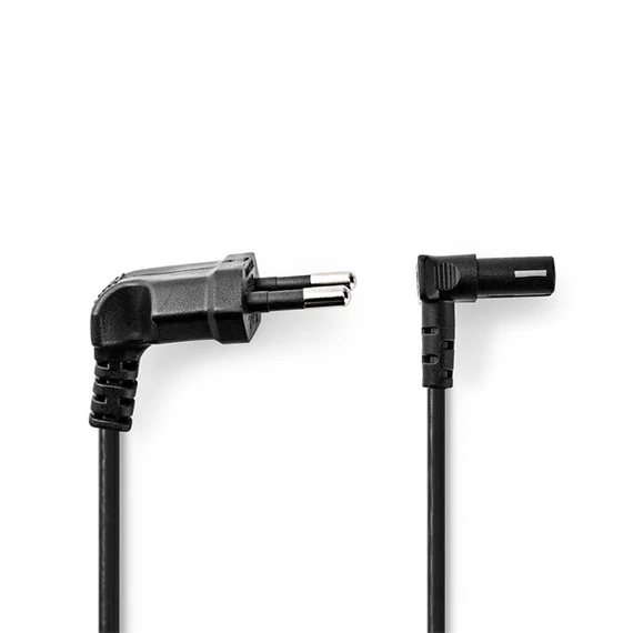 Nedis CEGL11075BK20 tápkábel IEC-320-C1, 90°-os szögben hajlított, 2m