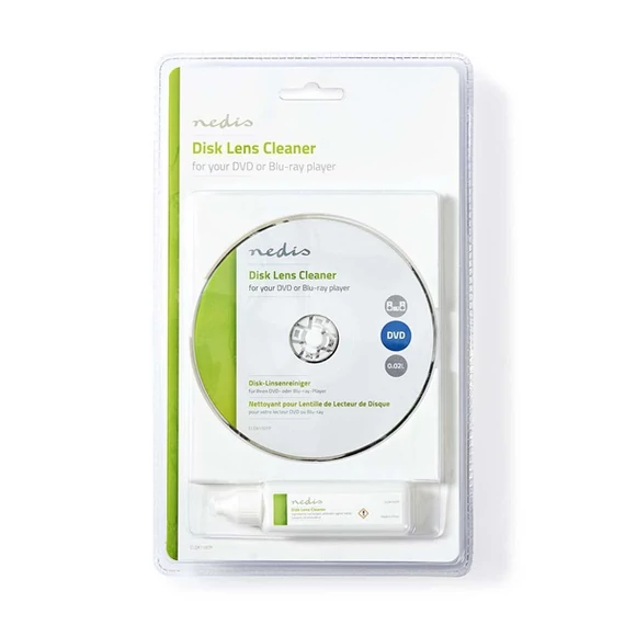 Nedis CLDK110TP cd/dvd/blu-ray tisztító készlet tisztító folyadékkal