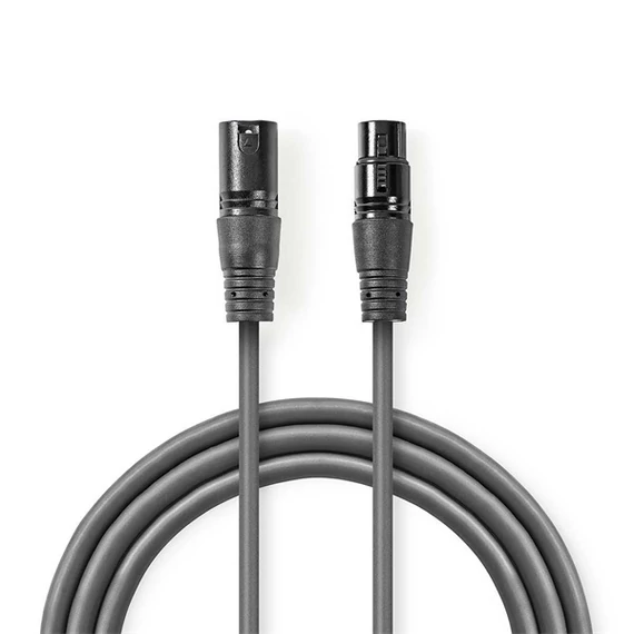Nedis COTG15010GY200  balanced/szimmetrikus XLR 3 tűs dugó | XLR 3 tűs aljzat, 20m
