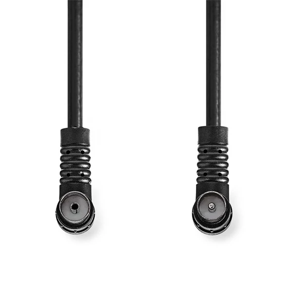 Nedis CSGL40120BK15 koax RF kábel, koax férfi (dugó), koax női (aljzat) 120 dB, 75 Ohm, Négyszeresen árnyékolt ,  1,5m