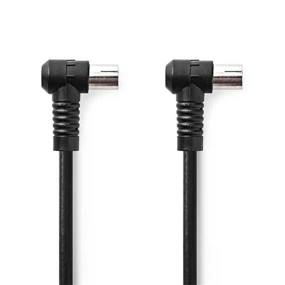 Nedis CSGL40120BK15 koax RF kábel, koax férfi (dugó), koax női (aljzat) 120 dB, 75 Ohm, Négyszeresen árnyékolt ,  1,5m