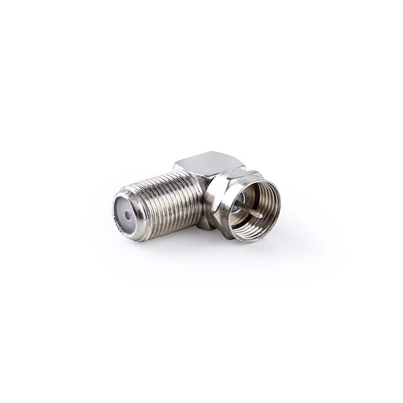 Nedis CSGP41942ME F adapter 90°,  F dugó - F aljzat, 10db/csomag